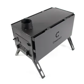 Печь дровяная Light большая, сталь 1 мм (с экранами и угловыми трубами), СЛЕДОПЫТ