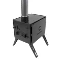 Печь дровяная Light малая, сталь 1 мм (с экранами и угловыми трубами), СЛЕДОПЫТ
