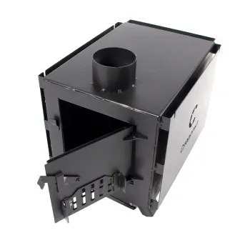 Печь дровяная Light малая, сталь 1 мм (с экранами и угловыми трубами), СЛЕДОПЫТ