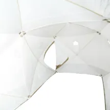 Палатка зимняя КУБ Premium Дубль 4,2х2,1м, трехслойная, цвет оливковый/белый, Следопыт