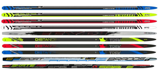 Лыжи Детские беговые STC 100 см (дерево-пластик, с насечкой)