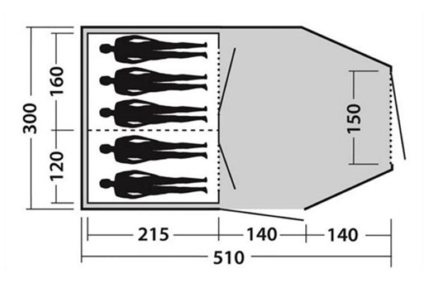 Палатка Huntsville 600, красно-белый, Easy Camp