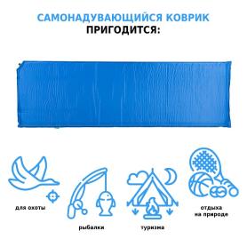 Коврик самонадувающийся 186x55x4 см M1864, Green Glade