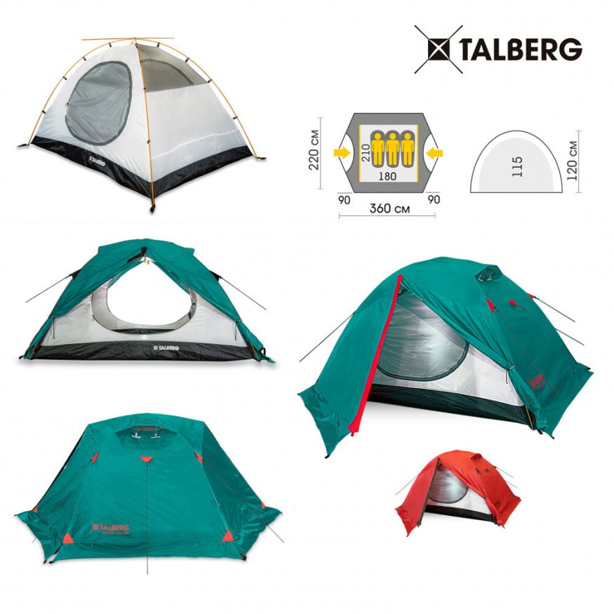 TALBERG Boyard pro 3 (палатка) зеленый цвет