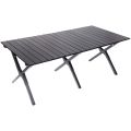 Стол кемпинговый складной, 114*59*43 см, цвет: чёрный, каркас алюминий