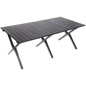 Стол кемпинговый складной, 114*59*43 см, цвет: чёрный, каркас алюминий