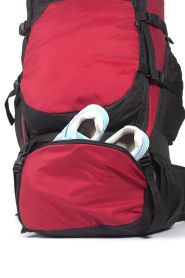 Рюкзак туристический Хальмер 4, с латами, черный-вишня, 100 л, ТАЙФ