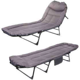 Раскладушка кемпинговая складная 195*64*30 см, серый