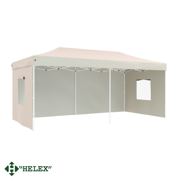 Тент-шатер Helex 24362 (раскладывается гармошкой), 6х3x3м полиэстер, бежевый