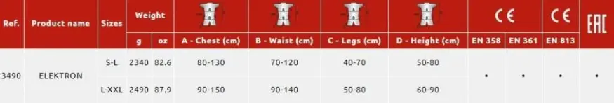 Привязь страховочная ELEKTRON S-L, CAMP