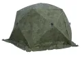 Палатка зимняя ЧУМ 2 (трехслойная, пиксель с выводом под трубу и навесом)