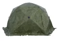 Палатка зимняя ЧУМ 2 (трехслойная, пиксель с выводом под трубу и навесом)