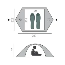 Палатка Spin 2-местная, зеленая, Btrace