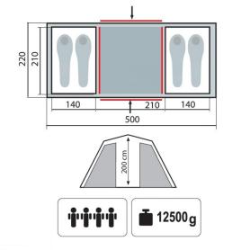 Палатка Brest 4 v2, цвет песочный, Tramp